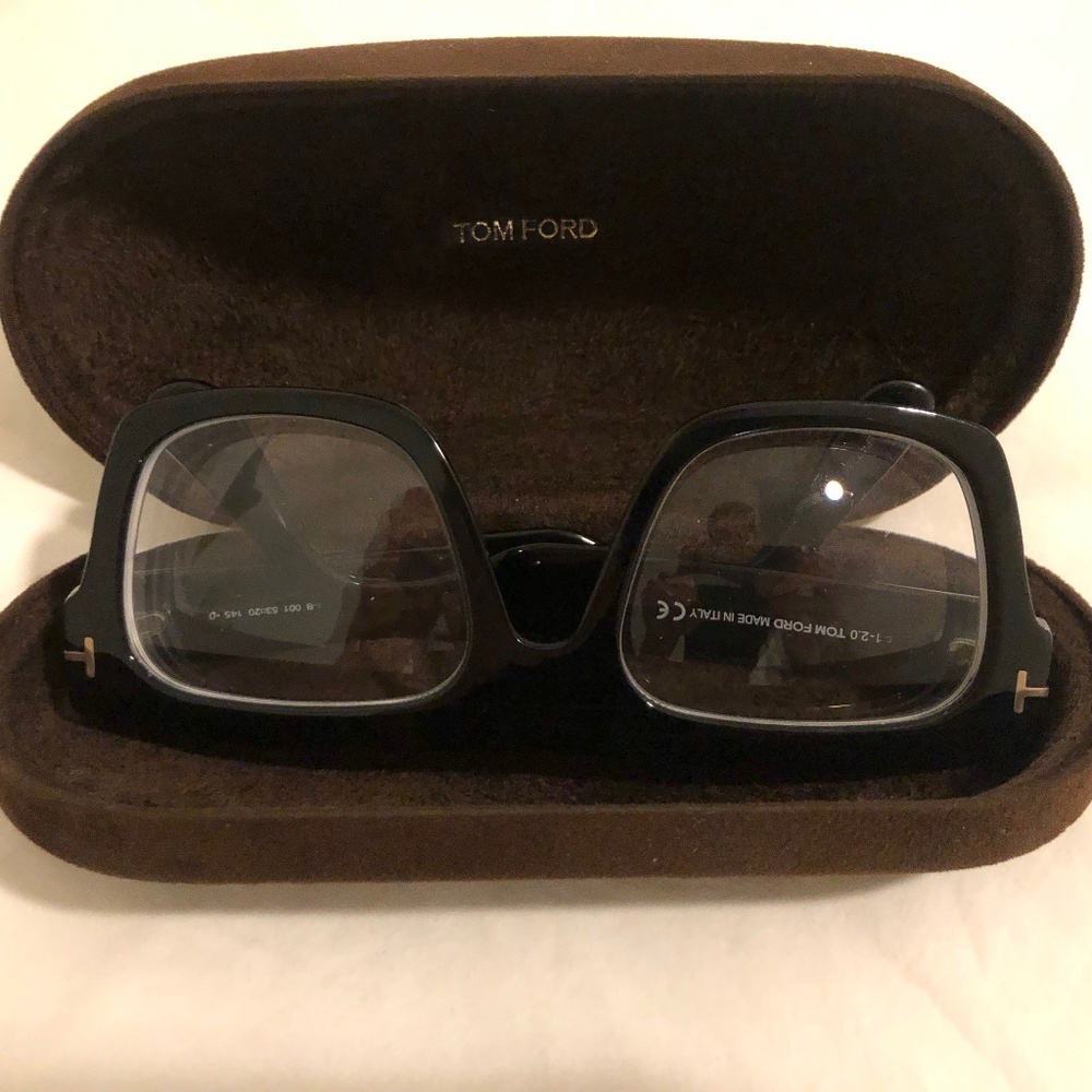 Tom Ford Black Fausto Blue Block Eyeglasses